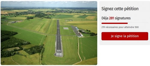 ulm, aérodrome, pétition, projet de fermeture d'un aérodrome, pétition pour sauvegarder l'aérodrome de la Salmagne à Maubeuge