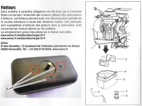 rotax,912,flotteurs,carbu,information,echange,réparation,suivi,avirex